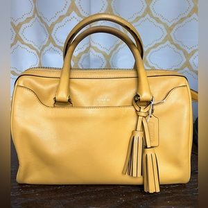 COACH HALEY satchel handbag in Mustard
